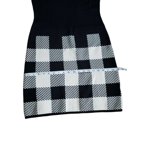 Lauren Ralph Lauren Dress Knit 3/4 Sleeve Black/White Sz S - Picture 6 of 9